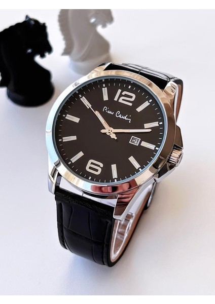 800411F08SY Pierre Cardin Deri Kordon Erkek Kol Saati 30 mt Su Gecirmez + Kaplan Gözü Bileklik modelleri