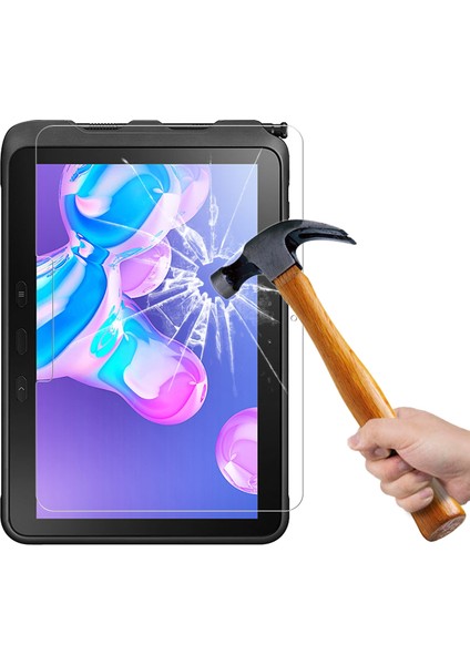 Samsung Galaxy Tab Active Pro SM-T540/T545/T547 Lte 10.1 Inç Ekran Koruyucu 9h Kırılmaz Cam ( Temperli Cam)