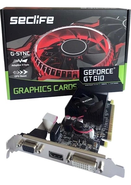 Geforce GT610 2gb Ddr3 64BIT DVI HDMI VGA Lp Ekran Kartı