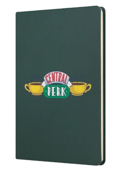 Friends Central Perk Sert Kapak Butik Defter Yeşil Çizgili