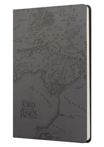 The Lord Of The Rings Orta Dünya Haritası Sert Kapak Butik Defter Siyah