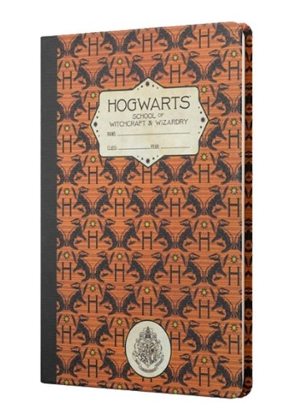 Harry Potter Hogwarts Hafflepuf Sert Kapak Butik Defter Kahverengi Çizgisiz