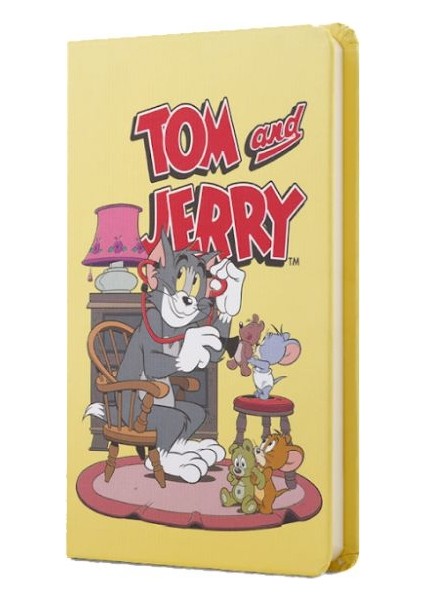 Tom And Jerry Sert Kapak Lastikli Mini Defter Sarı