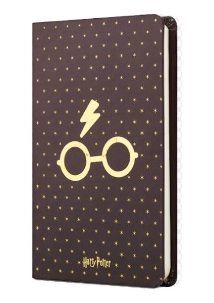 Harry Potter Sert Kapak Lastikli Mini Defter Gözlük Bordo