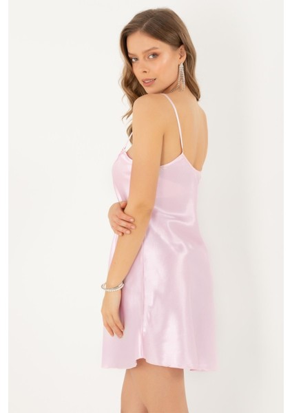 Ince Askılı Güpürlü Mini Saten Gecelik fiyatları