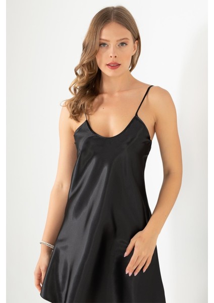 Ince Askılı Mini Saten Gecelik fırsatları