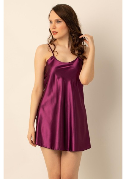 Ince Askılı Mini Saten Gecelik fiyatları