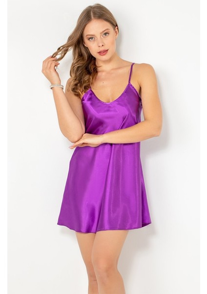 Ince Askılı Mini Saten Gecelik fırsatları