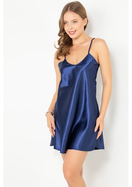 Ince Askılı Mini Saten Gecelik modelleri