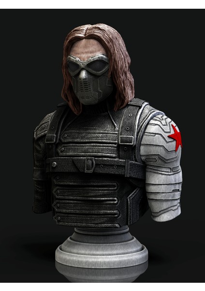 The Winter Soldier Bucky Barnes Bust - 14X10X20CM