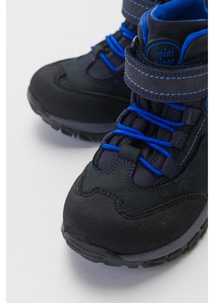Erkek Çocuk Lacivert Hakiki Deri Trekking Çocuk Bot