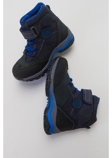 Erkek Çocuk Lacivert Hakiki Deri Trekking Çocuk Bot fırsatları