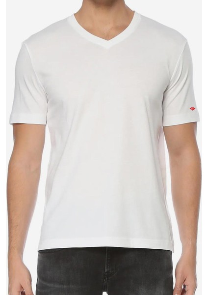 59521 Erkek Beyaz T-Shırt