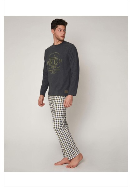 55319 Erkek Gri Pijama Takımı modelleri