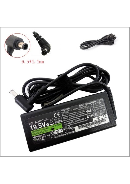 Sony Vaio PCG-21313M Uyumlu Muadil Ürün 2 Yıl Ithalatçı Firma Garantili Laptop Notebook Adaptör Şarj Aleti 19.5V 4.7A Şarj Cihazı 19.5 Volt 4.74 Amper Şarz Soni Vayo 6.4mm 4.4mm