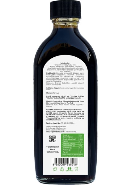 Babybomb Organik Besleyici Bebek Şurubu 230GR fiyatları