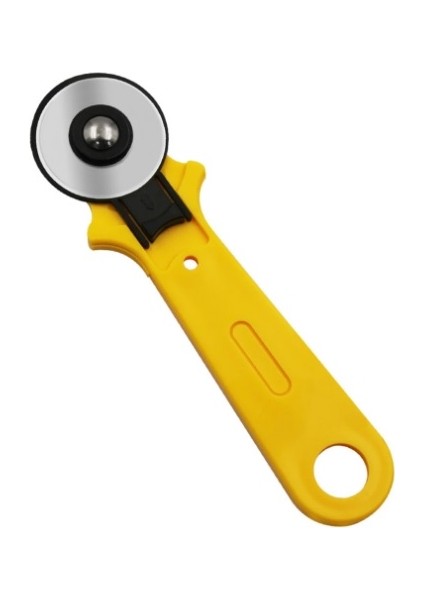 Kırkyama Patchwork Makası Bıçağı 45 mm Sarı Döner Rulet Bıçak Elişi 5 Adet Yedek Bıçak