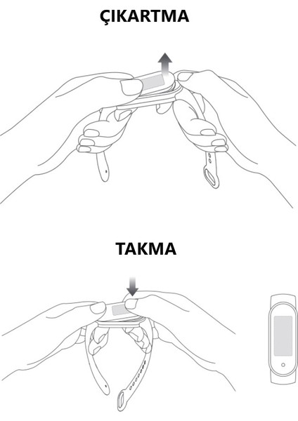 Xiaomi Mi Band 3/4 Akıllı Bileklik Kordonu Antialerjik Silikon Siyah modelleri