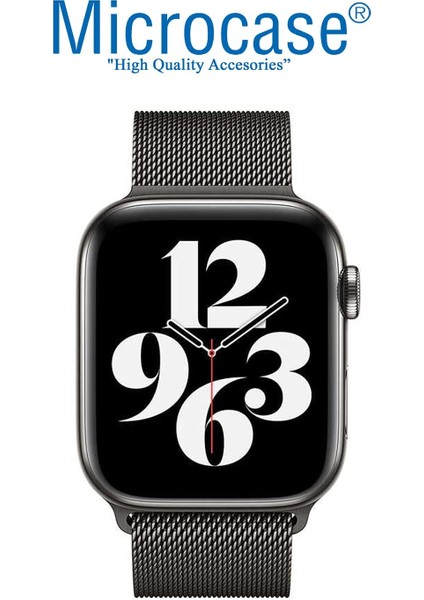 Apple Watch Uyumlu 42 - 44 mm Için Metal Mıknatıslı Kordon Kayış M-L Ky6 Siyah fiyatları