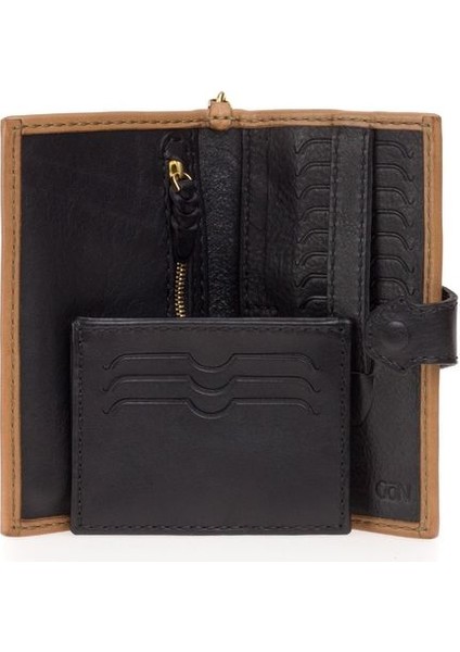 Çelok Siyah Deri/gri Kadın Cüzdan 27 Çelok modelleri