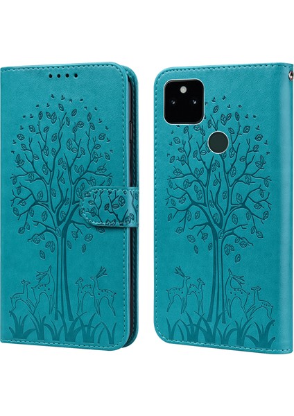 Google Pixel 5A Için Telefon Kılıfı - Mavi (Yurt Dışından)