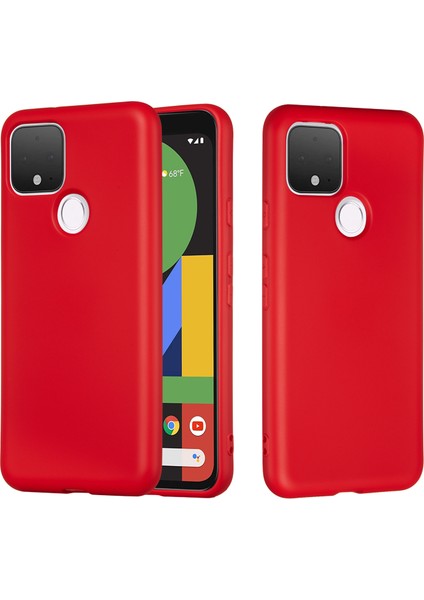 Google Pixel 4A Için Telefon Kılıfı - Kırmızı (Yurt Dışından)