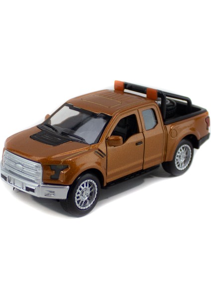 Metal Ford Ranger Pikap Çek Bırak Işıklı Kahverengi 12 cm