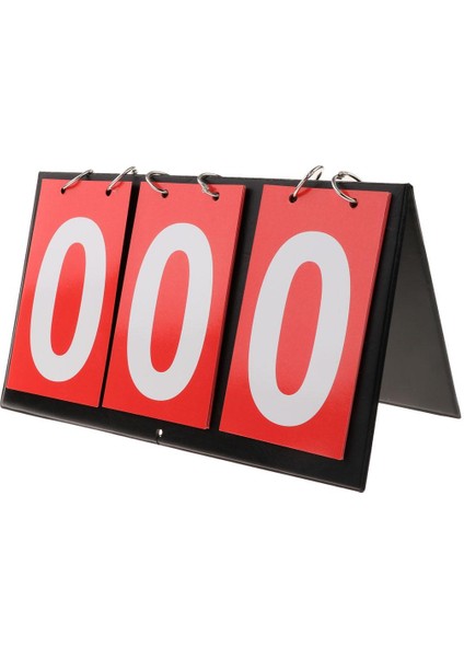 Basketbol Voleybol Futbol İçin 3 Haneli Skorbord Pvc Kart Aracı Kırmızı (Yurt Dışından)