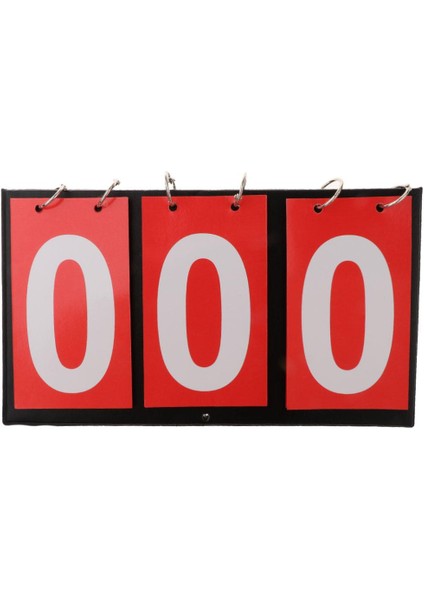 Basketbol Voleybol Futbol İçin 3 Haneli Skorbord Pvc Kart Aracı Kırmızı (Yurt Dışından) fiyatları