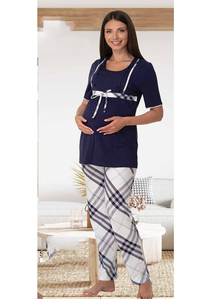 Effortt Kadın Lohusa Hamile Pijama Takımı 6022