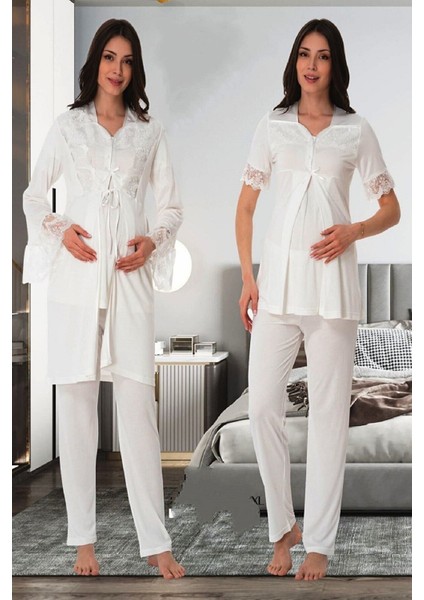 Effortt Kadın Hamile Lohusa Pijama Takımı ve Sabahlık 9014
