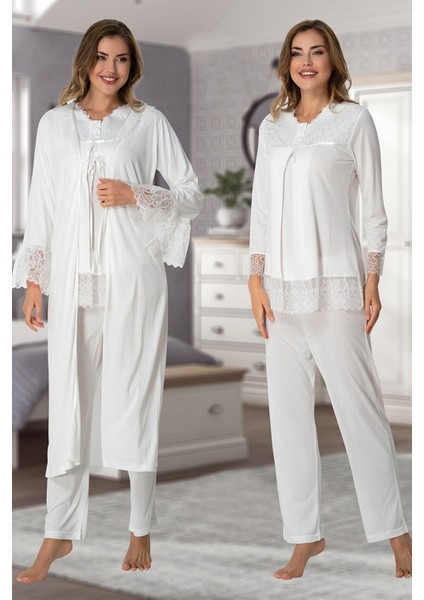 Puerpera Effortt Kadın Hamile Lohusa Pijama Takımı ve Sabahlık 7044