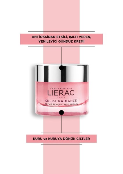 Supra Radiance Cream Işıltı Veren Yenileyici Krem 50ML + Supra Radiance Detoks Etkili Serum 30ML