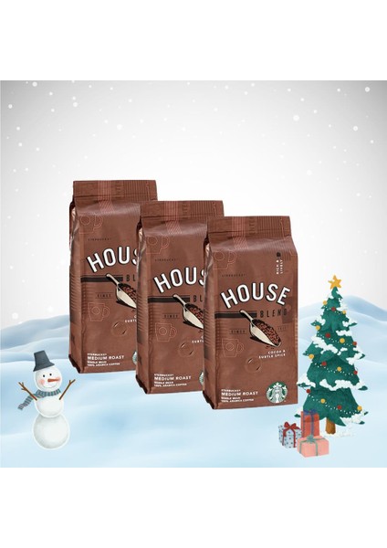 Yılbaşı Paketi House Blend Çekirdek Kahve 250 G x 3