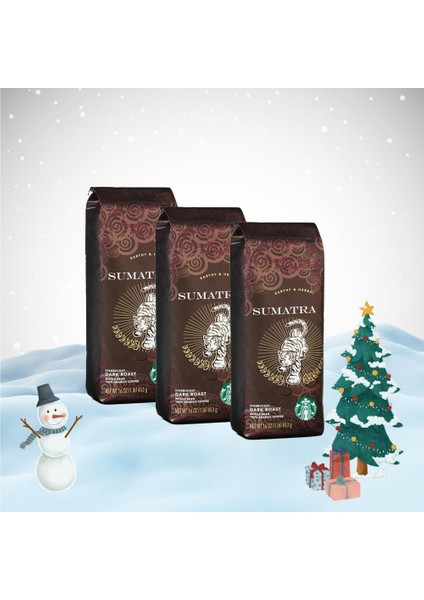 Yılbaşı Paketi Sumatra Çekirdek Kahve 250 gr x 3