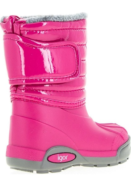 Topo Ski Charol Çocuk Kürklü Fuşya Yağmur Kar Çizmesi W10168-007 modelleri