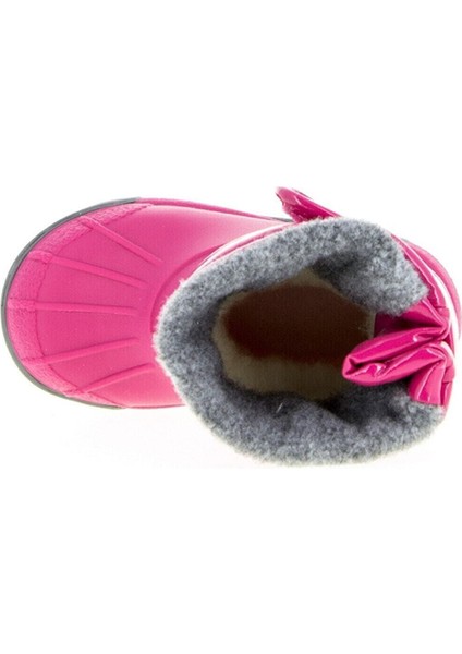 Topo Ski Charol Çocuk Kürklü Fuşya Yağmur Kar Çizmesi W10168-007 fırsatları