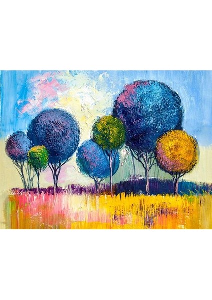 3 Boyutlu Duvar Kağıtları Ağaç Görselli Duvar Kağıdı Kanvas Tek Parca