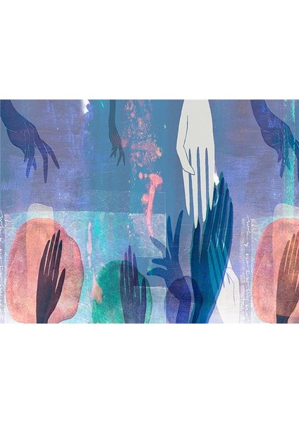 3 Boyutlu Duvar Kağıtları Hands Özel Tasarım Duvar Kağıdı Vinil