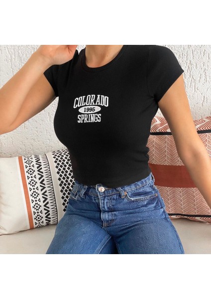 Aleksandrit Butik Colorado Sprıngs Baskı Crop