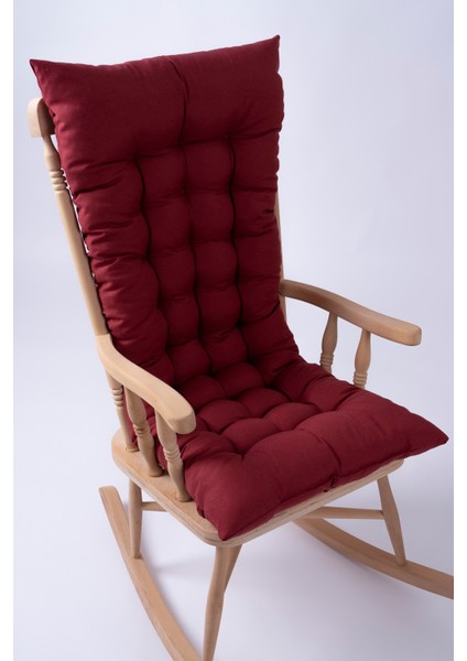 Selen Bordo Sandalye Minderi, Bank, Salıncak Sallanan Sandalye Minderi 120x50cm (Sadece Minder)