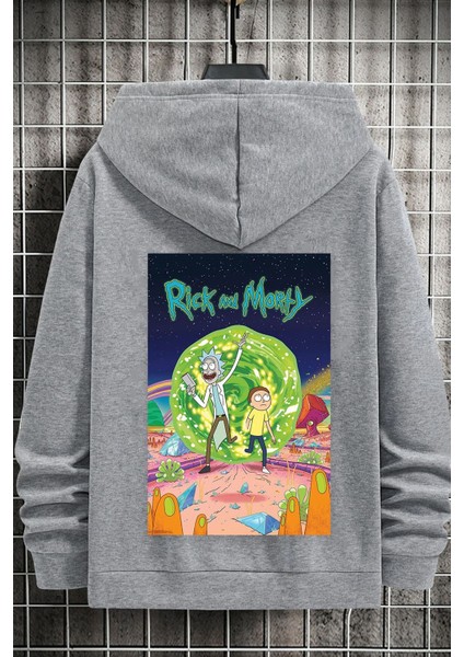 Unisex Rick And Morty Baskılı Sweatshirt