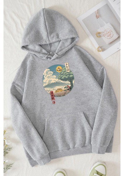 Unisex Neighbor's Ukiyo E Baskılı Sweatshirt
