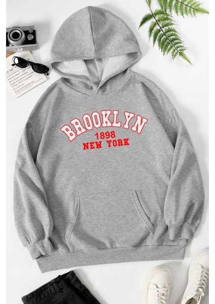 Unisex Brooklyn Baskılı Sweatshirt