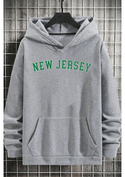 Unisex New Jersey Baskılı Sweatshirt