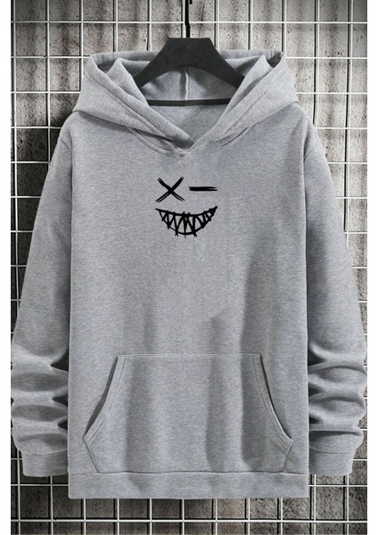 Cartoon Graphic Thermal Lined Drawstring Sweatshirt