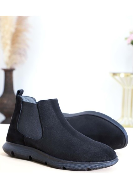1469 Anatomik Tabanlı Hakiki Deri Erkek Klasik Bot - NKT01469-SIYAH Nubuk-44 fiyatları