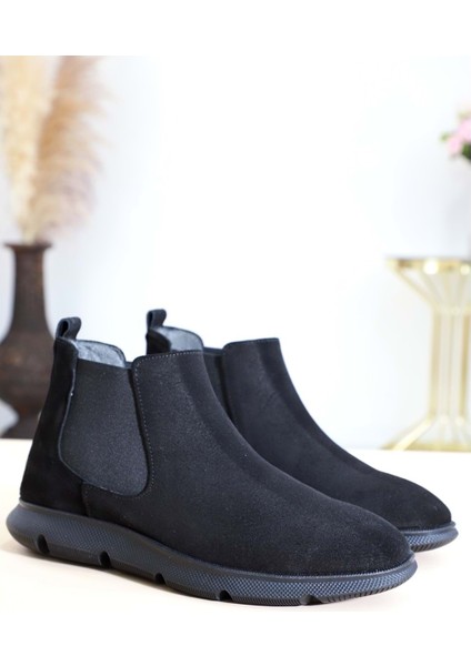1469 Anatomik Tabanlı Hakiki Deri Erkek Klasik Bot - NKT01469-SIYAH Nubuk-44 modelleri