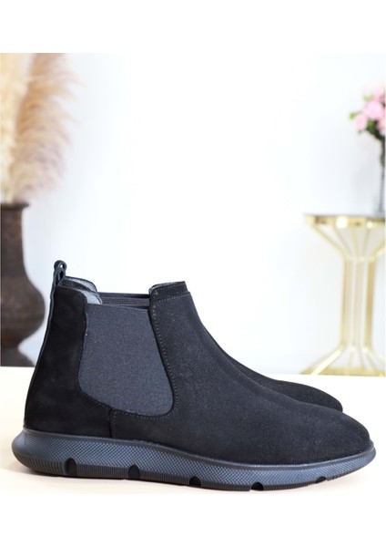 1469 Anatomik Tabanlı Hakiki Deri Erkek Klasik Bot - NKT01469-SIYAH Nubuk-44 fırsatları