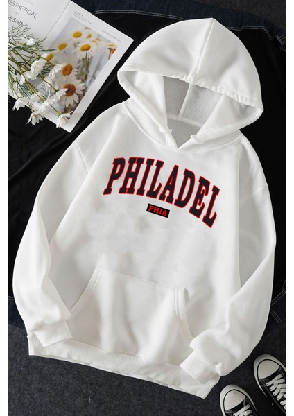 Unisex Philadelphia Baskılı Sweatshirt